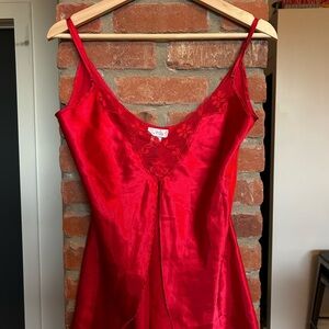 La SENZA Red Satin Chemise